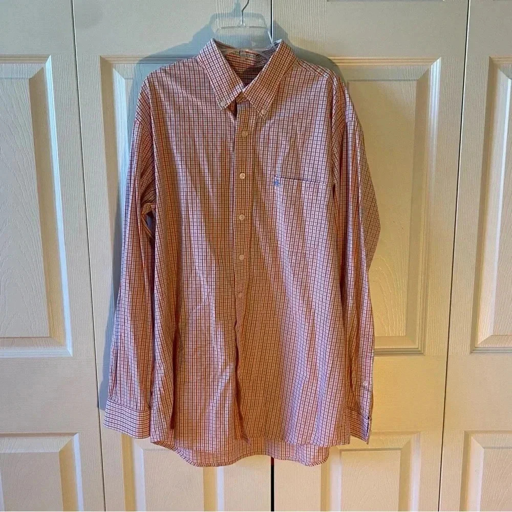 Coast Button Down - Orange/Blue Grey